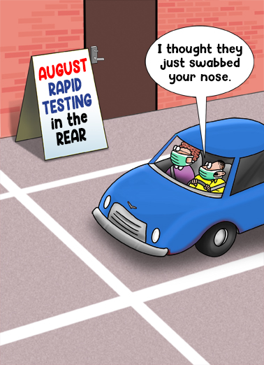 August Testing Humorous Ecard Cover