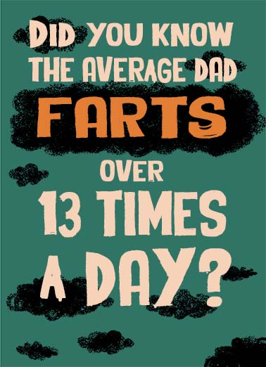 Average Dad Farts Father's Day Ecard Cover