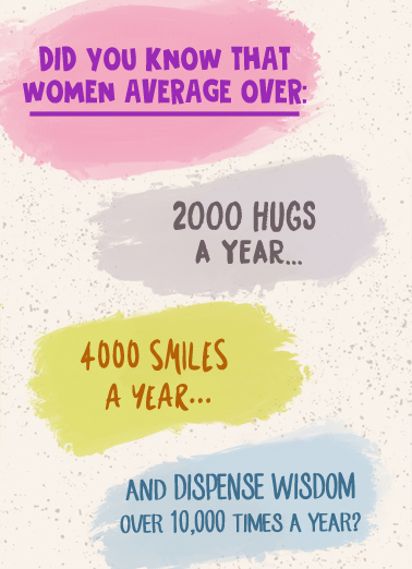 Average Woman Bday Hug Ecard Cover