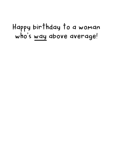 Average Woman Bday Lettering Card Inside