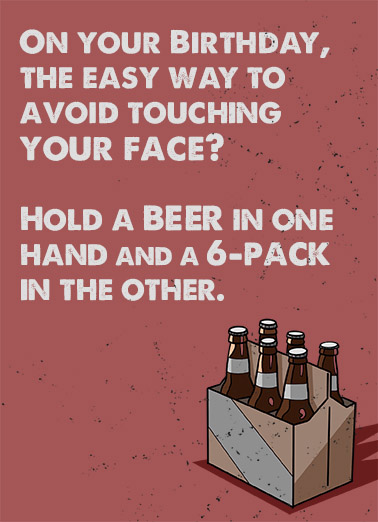 Avoid Touching Drinking Ecard Cover