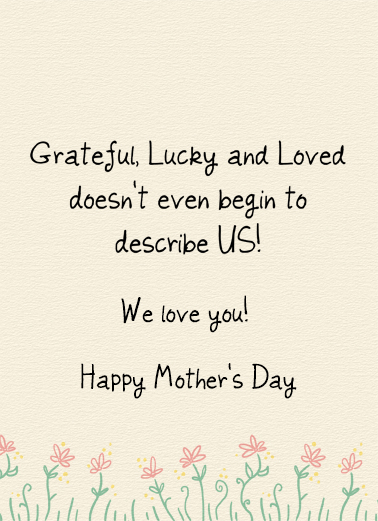 Awesome Amazing Wonderful MOM MD Mother's Day Card Inside