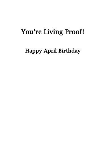 Awesome April April Birthday Card Inside