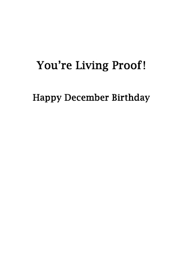 Awesome December Birthday Birthday Card Inside