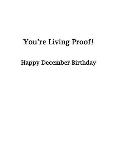 Awesome December Birthday  Ecard Inside