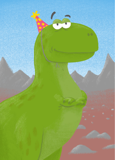 Awesome Dino Birthday Ecard Cover