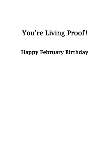 Awesome February February Birthday Card Inside