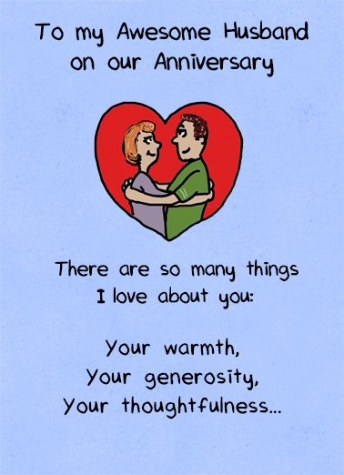 Awesome Husband Anniversary For Husband Ecard Cover