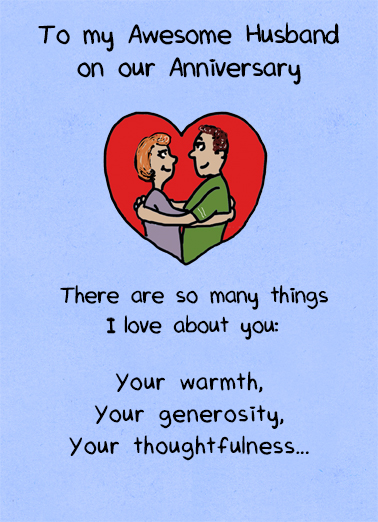 Awesome Husband Anniversary Anniversary Ecard Cover