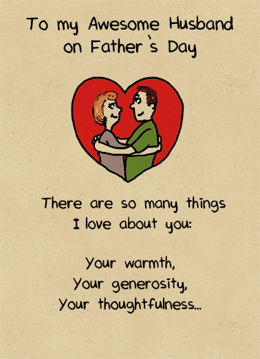 Awesome Husband From Wife Ecard Cover