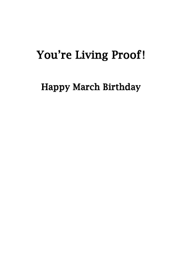 Awesome March March Birthday Card Inside