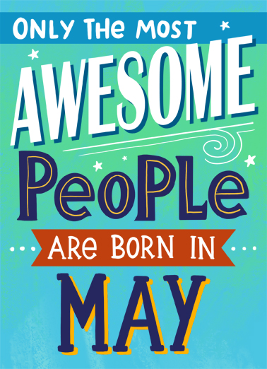 Awesome May Lettering Ecard Cover