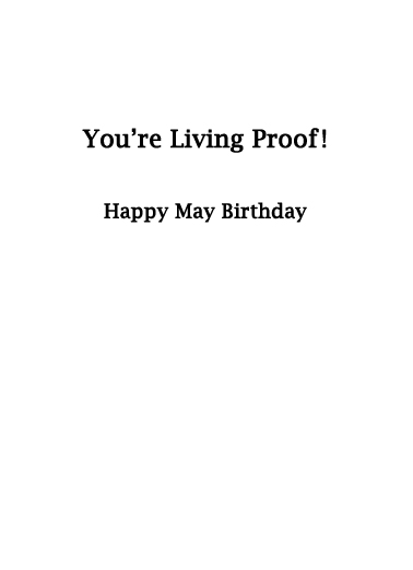 Awesome May May Birthday Card Inside