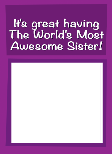 Awesome Sister  Card Cover