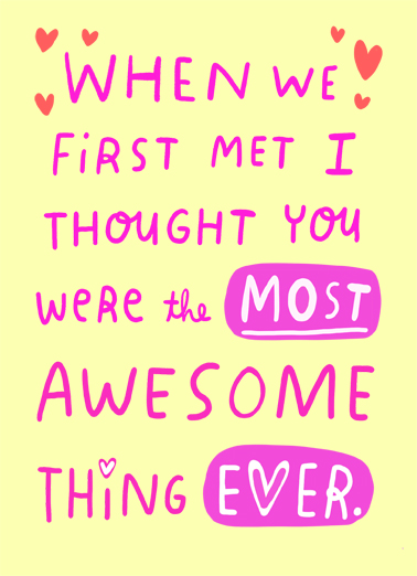 Awesome Thing Birthday Love Ecard Cover