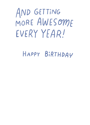 Awesome Years Old Lettering Ecard Inside