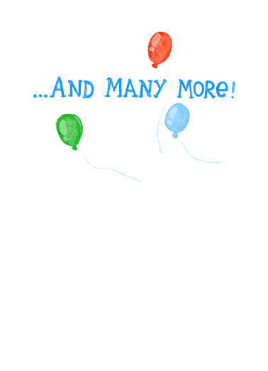 BDAY Balloons Birthday Card Inside