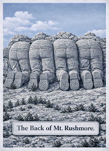 Back Mt Rushmore  Card Cover