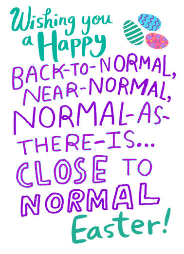 Back To Normal Easter  Ecard Cover