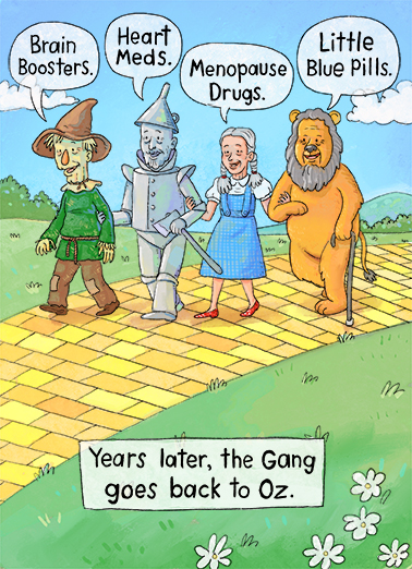 Back to Oz Birthday Ecard Cover