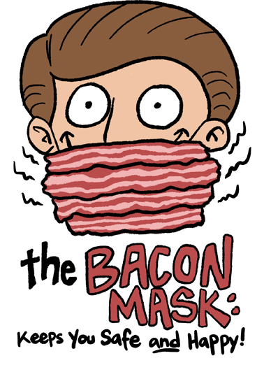 Bacon Mask Pandemic Ecard Cover