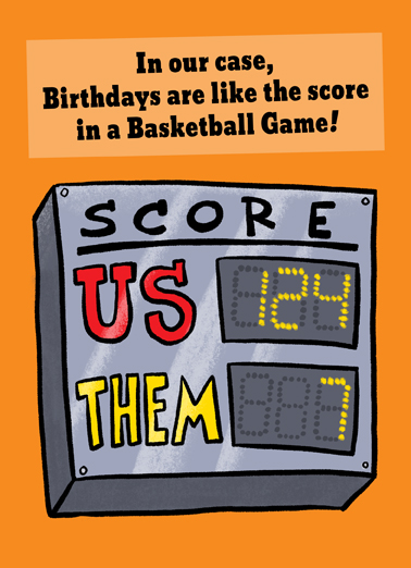Basketball Score  Ecard Cover
