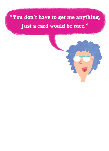 Be Nice Funny Card Inside