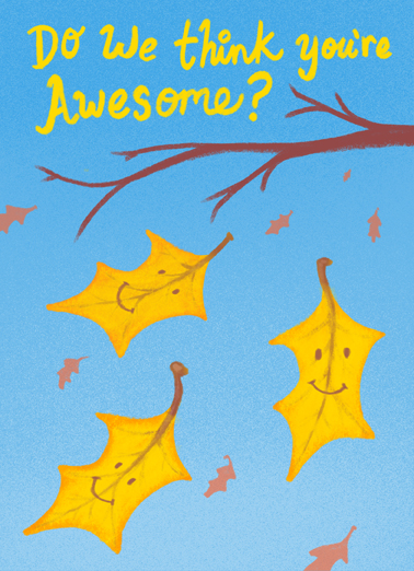 Be-Leaf Fall Birthday Card Cover