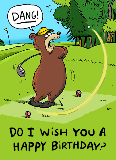 Bear Hit For Him Ecard Cover