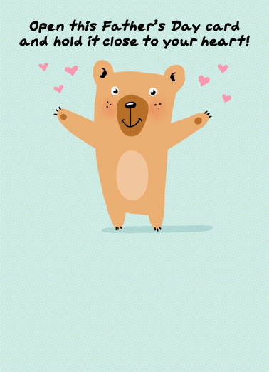 Bear Hug Social Distance FD Father's Day Card Cover