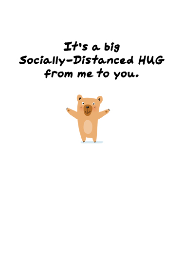 Bear Hug Social Distance FD Quarantine Card Inside