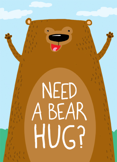 Bear Hug Miss You Card Cover