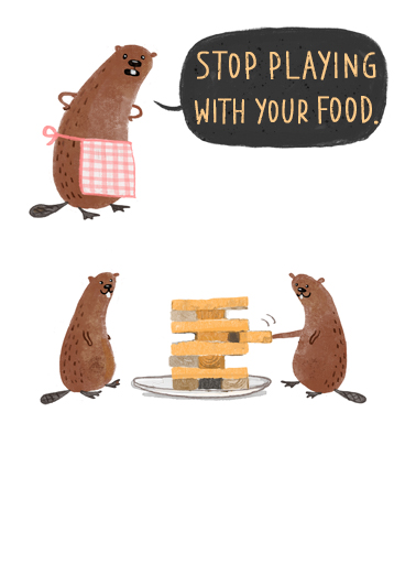 Beaver Moms Cartoons Card Cover