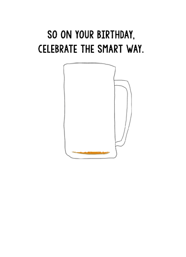 Beer Brain Cells Birthday Ecard Inside