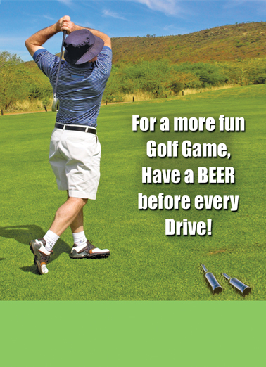 Beer Golf  Card Cover