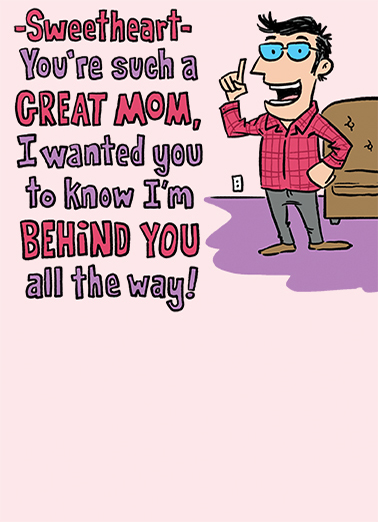Behind You For Wife Ecard Cover