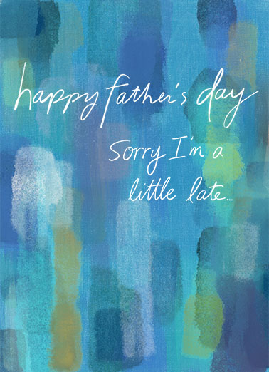 Belated Colors Father's Day Card Cover