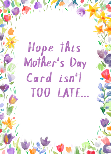 Belated Mothers Day Flowers  Card Cover