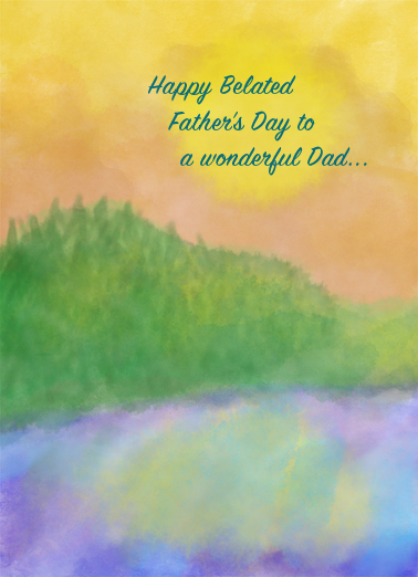 Belated Perfect Wonderful FD Father's Day Ecard Cover