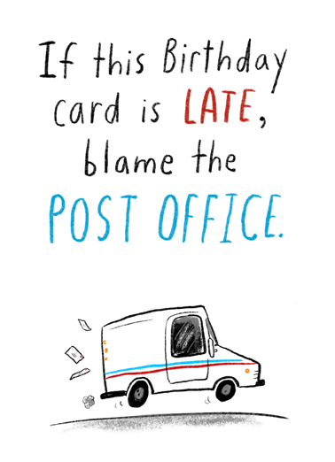 Belated Post Belated Birthday Ecard Cover