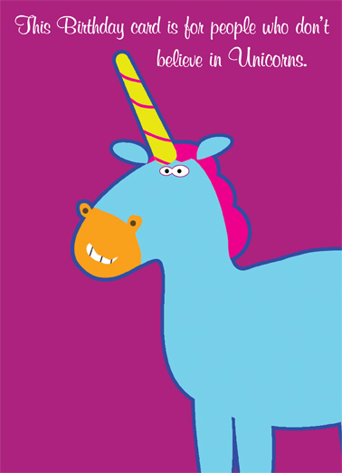 Believe in Unicorns Unicorn Ecard Cover