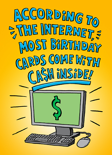 Believe the Internet Birthday Card Cover