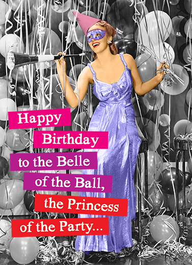 Belle of the Ball Vintage Card Cover
