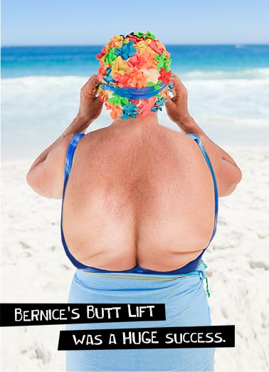 Bernice Butt Lift Summer Birthday Ecard Cover