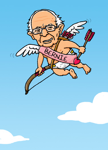 Bernie Cupid Illustration Ecard Cover