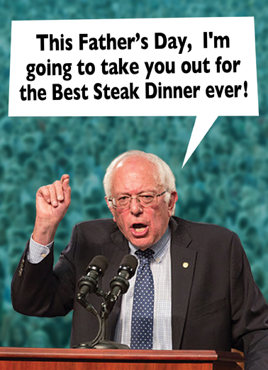 Bernie Dad Father's Day Ecard Cover