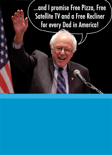 Bernie Dreams Father's Day Ecard Cover