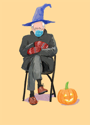 Bernie Excited HAL Halloween Card Cover