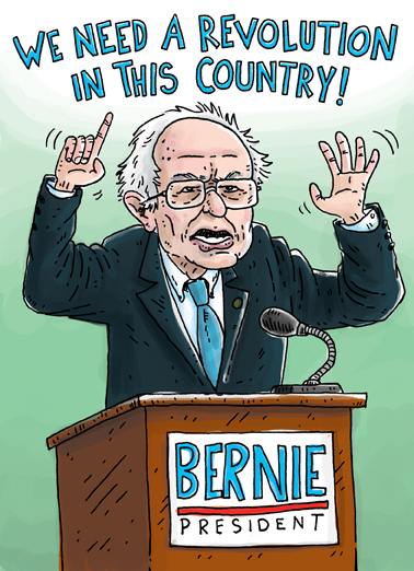 Bernie Revolution Dad For Any Dad Card Cover