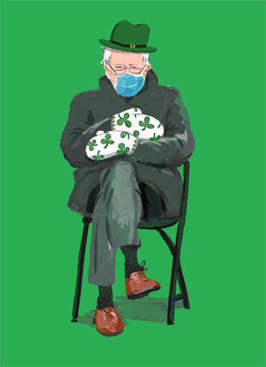 Bernie St Pat Funny Political Card Cover